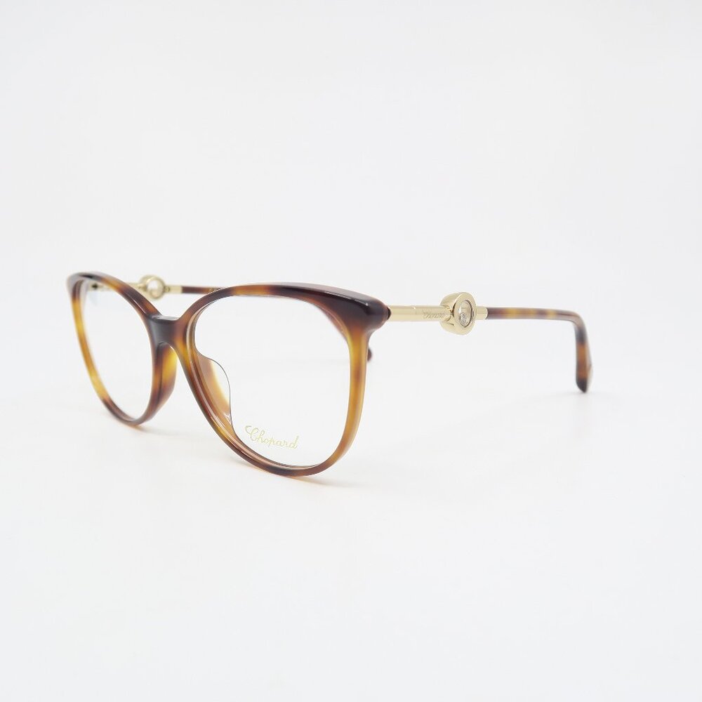 Chopard VCH2835 0752 55mm Havana & Gold 23KT, New Women's Eyeglasses Frames.